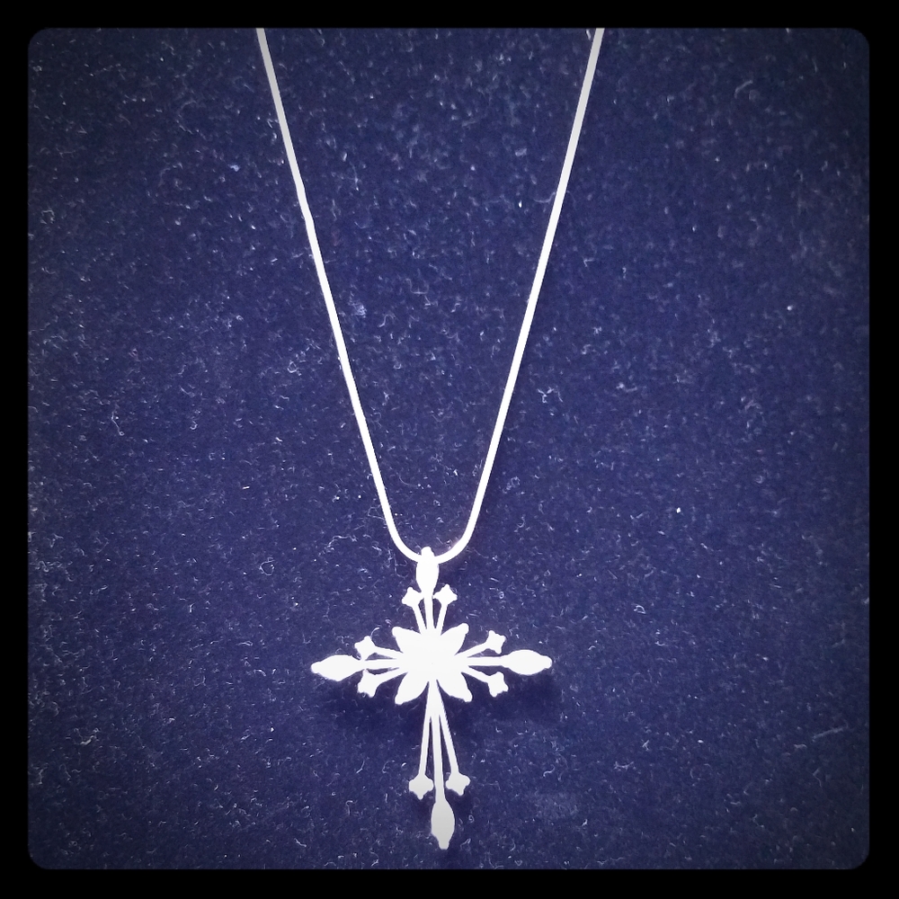 Sterling cross and chain